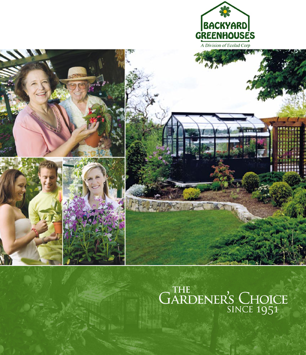 Backyard Greenhouses Catalog