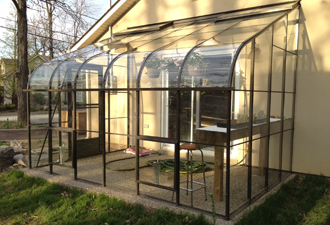 Curved Single Glass Lean-to